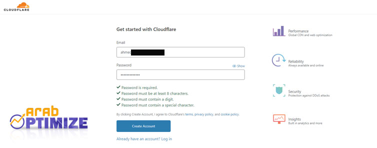cloudflare sign-up